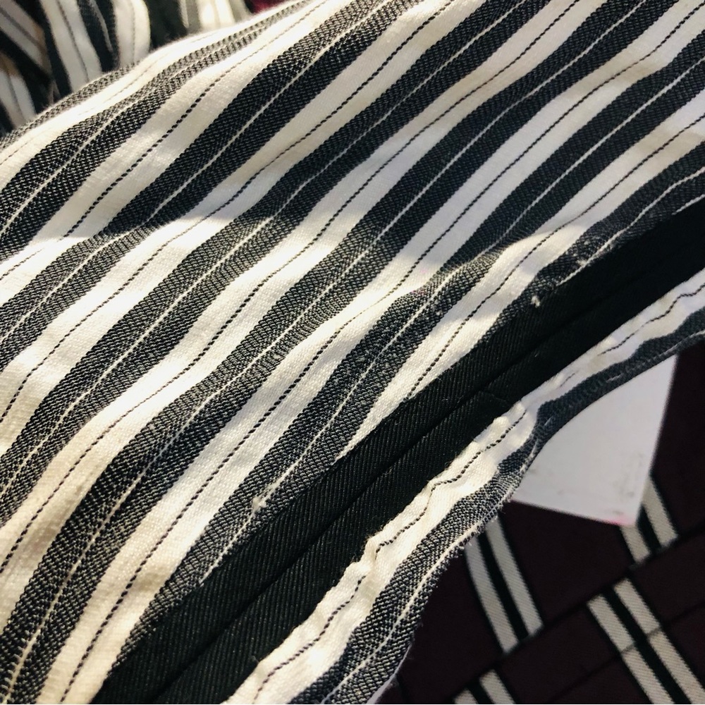 Yigal azrouel linen blend colorblock stripes Moto jacket - Picture 12 of 12